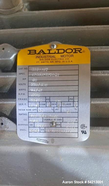 Used Travaini DynaSeal Liquid Ring Vacuum Pump System, Model TRO500S-1A | 500 ACFM | 40 HP Motor | Air-Cooled | 27" HgV Max | Built 2003