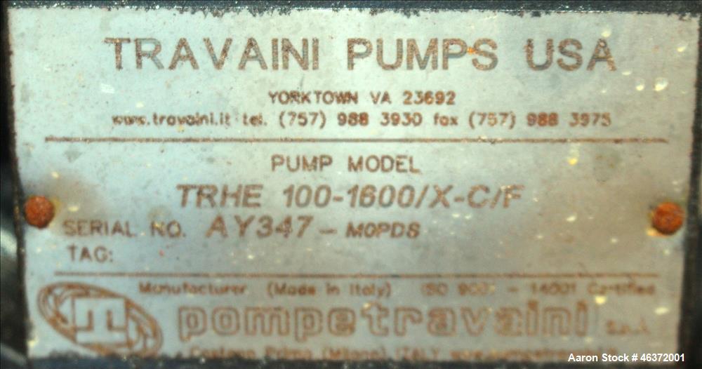 Used Travaini Vacuum System, Model TRW1000H-FR
