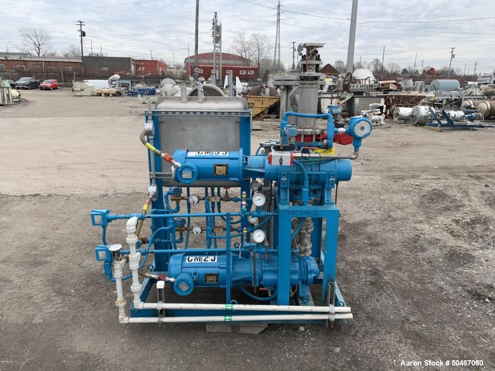 Used Tuthill Vacuum System with Tuthill Dry Seal Vacuum Pump, Model SDV120, Driven by 5 HP, 230/460 Volt XP Motor, Nominally Rated 70 CFM at .02 Torr, Tuthill Booster Pump, Model KMBD543, Driven by 5...
