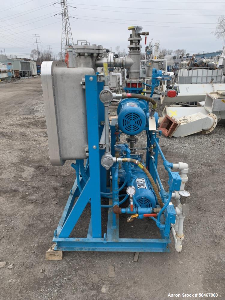 Used-Tuthill Vacuum System with Tuthill Dry Seal Vacuum Pump, Model SDV120, Driven by 5 HP, 230/460 Volt XP Motor, Nominally...