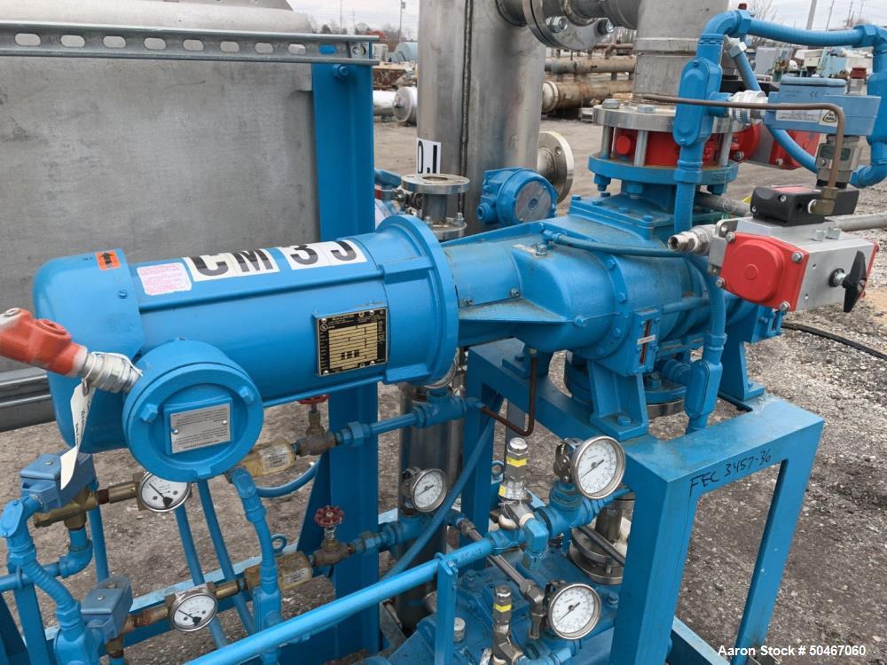 Used Tuthill Vacuum System with Tuthill Dry Seal Vacuum Pump, Model SDV120, Driven by 5 HP, 230/460 Volt XP Motor, Nominally Rated 70 CFM at .02 Torr, Tuthill Booster Pump, Model KMBD543, Driven by 5...