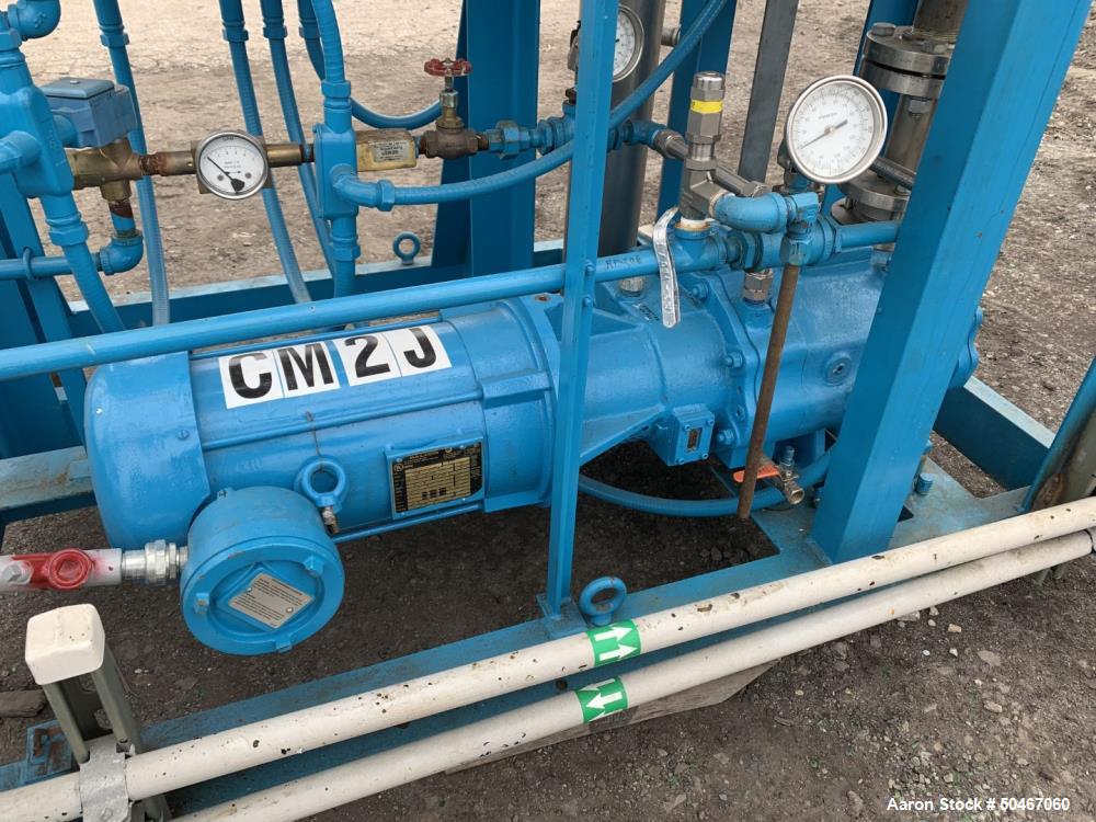 Used Tuthill Vacuum System with Tuthill Dry Seal Vacuum Pump, Model SDV120, Driven by 5 HP, 230/460 Volt XP Motor, Nominally Rated 70 CFM at .02 Torr, Tuthill Booster Pump, Model KMBD543, Driven by 5...