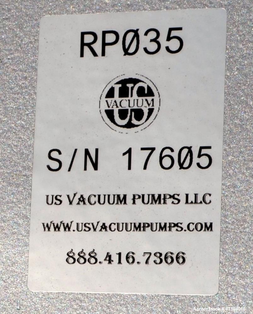 Unused- US Vacuum Pumps Model RP-35 Rotary Piston Vacuum Pump