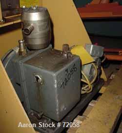 USED- Welch Duoseal Vacuum Pump, Model 1042. 2 stage rotary vane. Approximately 5.6 CFM. 1" inlet/outlet. Driven by a 1/2 HP...