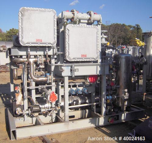 Used Wintek Intervac Hyvac Booster Liquid Ring Vacuum System, Model BSSW-3500/V450-1FR-E, consisting of: (1) Travaini vacuum pump, model TRVA65-450/1R/HC-Z, Hastelloy C-276 wetted parts. Serial #H631...