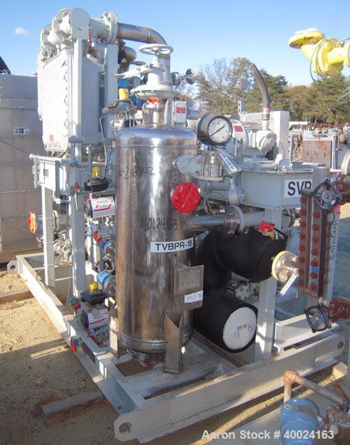 Used Wintek Intervac Hyvac Booster Liquid Ring Vacuum System, Model BSSW-3500/V450-1FR-E, consisting of: (1) Travaini vacuum pump, model TRVA65-450/1R/HC-Z, Hastelloy C-276 wetted parts. Serial #H631...