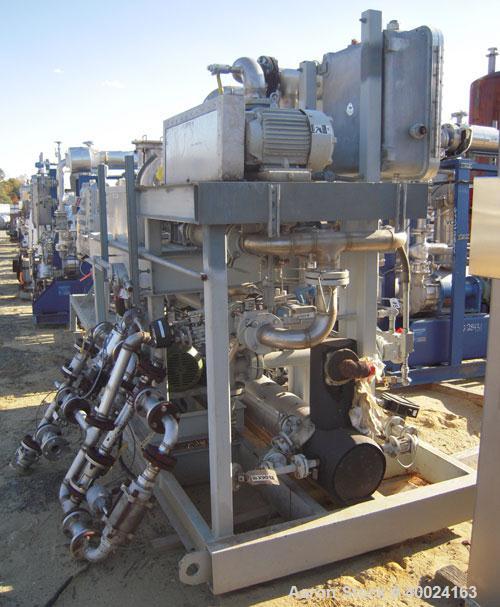 Used Wintek Intervac Hyvac Booster Liquid Ring Vacuum System, Model BSSW-3500/V450-1FR-E, consisting of: (1) Travaini vacuum pump, model TRVA65-450/1R/HC-Z, Hastelloy C-276 wetted parts. Serial #H631...