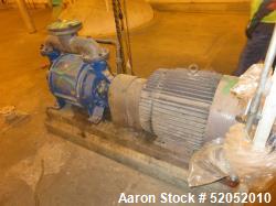 Used- Somarakis Liquid Ring Vacuum Pump, Size 1414.3, Carbon Steel. Approximate 400 to 750 cfm. Driven by an approximate 50h...