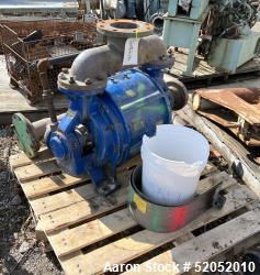 Used- Somarakis Liquid Ring Vacuum Pump, Size 1414.3, Carbon Steel. Approximate 400 to 750 cfm. Driven by a 50hp 3/60/460v 1...