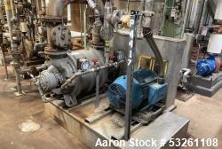 Used Nash Engineering Company Vacuum Pump, Model CL1003. Stainless steel vacuum pump. 50 HP. approximate 330 CFM. On base wi...