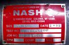 Used Nash Compressor, Model SC6, test #92D0720, driven by a 50 hp, 3/60/230/460 volt, 1180 rpm motor.