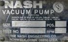 Used Nash Liquid Ring Vacuum Pump, size AHF-80, 316 stainless steel. Approximate capacity 72 cfm at 15