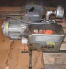 USED: Busch single stage, oil sealed, rotary vane vacuum pump, model R5-063-138, carbon steel. Rated 41 cfm (29.3 hg), 15 torr. Air cooled. 1-1/4