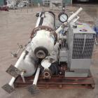 Used Busch Huckepack Two Stage Rotary Vane Vacuum Pump, Model 433:014. Rated 176 cfm at .5 Torr, with a 15 hp, 3/60/460 volt, 1765 rpm XP motor, knock out pot, receiver and heat exchanger. Serial #25...