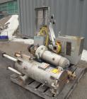 Used Busch Huckepack Two Stage Rotary Vane Vacuum Pump, Model 433:014. Rated 176 cfm at .5 Torr, with a 15 hp, 3/60/460 volt, 1765 rpm XP motor, knock out pot, receiver and heat exchanger. Serial #25...