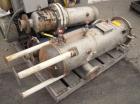 Used Busch Huckepack Two Stage Rotary Vane Vacuum Pump, Model 433:014. Rated 176 cfm at .5 Torr, with a 15 hp, 3/60/460 volt, 1765 rpm XP motor, knock out pot, receiver and heat exchanger. Serial #25...