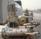 Used Busch Huckepack Two Stage Rotary Vane Vacuum Pump, Model 433:014. Rated 176 cfm at .5 Torr, with a 15 hp, 3/60/460 volt, 1765 rpm motor, knock out pot, receiver and heat exchanger. Serial #25084