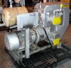 USED: Busch Huckepack two stage once through sealing rotary vane vacuum pump, model 437, carbon steel. Rated 282 cfm (29.9 hg). Radiator cooled. 3