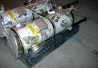 USED: Busch Huckepack two stage once through sealing rotary vane vacuum pump, model 437, carbon steel. Rated 282 cfm (29.9 hg). Radiator cooled. 3