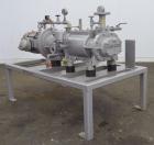 Used Busch Single Stage Cobra Dry Screw Vacuum Pump, Model AC0100, Carbon Steel. Rated 57 cfm, 0.30’’ Torr., direct cooled. Driven by a 5 hp, 3/60/230/460 volt, 3480 rpm XP motor. Mounted on a frame.