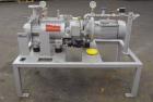 Used Busch Single Stage Cobra Dry Screw Vacuum Pump, Model AC0100, Carbon Steel. Rated 57 cfm, 0.30’’ Torr., direct cooled. Driven by a 5 hp, 3/60/230/460 volt, 3480 rpm XP motor. Mounted on a frame.