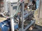 Used Busch Single Stage Cobra Dry Screw Vacuum Pump, Model AC0400FBT6.000H, Carbon Steel. Rated 262 cfm, 0.05’’ Torr., direct cooled. Driven by a 20 hp, 3/60/230/460 volt, 3520 rpm motor. Includes an...