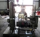 Used Busch Huckepack Vacuum Pump, Model HO437-D8095. Rated 282 cfm at 0.5 Torr, driven by 20hp, 230/460 volt XP motor. Skid mounted with silencer, heat exchanger, basket filter and oil pot, serial# 8...