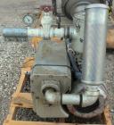 Used Busch Single Stage, Oil Sealed, Rotary Vane Vacuum Pump, model R5-160-138, carbon steel. Rated 117 cfm, 15'' HG, Torr. 29.3''. Air cooled. Driven by a 7 1/2 hp, 3/60/208-230/460 volt, 1760 rpm m...