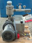 Used Busch Single Stage, Oil Sealed, Rotary Vane Vacuum Pump, model R5-160-138, carbon steel. Rated 117 cfm, 15'' HG, Torr. 29.3''. Air cooled. Driven by a 7 1/2 hp, 3/60/208-230/460 volt, 1760 rpm m...