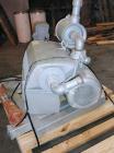 Used Busch Single Stage, Oil Sealed, Rotary Vane Vacuum Pump, model RA0400-B033-1103, carbon steel. Rated 300 cfm at 29.5'' HG inlet pressure, air cooled, driven by a 20 hp, 3/60/208-230/460 volt, 17...
