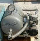 Used Busch Single Stage, Oil Sealed, Rotary Vane Vacuum Pump, Model RC0025-E50G-1101, Carbon Steel.Rated 20 cfm, 15 torr, air cooled.Driven by a 15 hp, 3/60/208-230/460 volt, 1730 rpm motor.Includes ...
