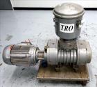 Used Busch Panda Rotary Lobe Vacuum Booster. 1060 CFM. Model WV 1500. Carbon steel construction. Has 7.5 HP Toshiba Motor, 3600 RPM, and filter. 208-230/460 volts. Mounted on flat steel frame with ca...