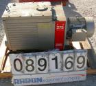 Used Edwards Two Stage Rotary Vane Vacuum Pump, Model E2M275, Carbon Steel. Rated 172 cfm. Driven by a 6 kW (7.5 hp), 3/60/230/460 volt, 1150 rpm motor.