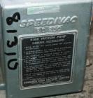 Used Edwards Speedivac High Vacuum Rotary Pump, Model ED250. Approximate 8.7 cfm, driven by a 3/4 hp, 1/60/115/230 volt, 1725 rpm motor.