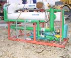 Used Jet-Vac Steam Jet Vacuum System. Skid mounted consisting of: (1) Kinney liquid ring vacuum pump, model KLRC125C, serial #92-1745-920088, 10 hp XP, mechanical seal, 2