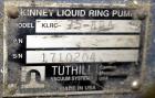 Used Kinney Liquid Ring Vacuum Pump, Model KLRC-75-KBA, Carbon Steel. Approximately 75 CFM at 1750 rpm. 1-1/2