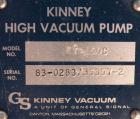 Used Kinney Rotary Piston, Oil Sealed, Vacuum Pump, Model KT-150C, Carbon Steel. Approximately 150 cfm at 1055 rpm. 3