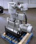 Used Leybold-Heraeus Two Stage Rotary Piston Vacuum Pump, 117.8 CFM, Model DK200, Carbon Steel. Driven by a 7.5hp, 3/60/230/460 volt, 1755 rpm motor. Mounted on a base with casters. Serial# 895031179...