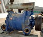 Used Nash Liquid Ring Vacuum Pump, Model 904 L2, Carbon Steel. Approximate 4600 CFM at 24” Hg. at 500 rpm. Driven by a 300hp, 3/60/460 volt, 1190 rpm motor. Includes a Benshaw Panel.