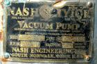 USED: Nash Hytor liquid ring vacuum pump, model AL574, carbon steel. Approx capacity 30 cfm at 21
