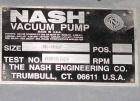 Used- Nash Liquid Ring Vacuum Pump, Model CL-2002, Cast Iron. Capacity 1870 cfm at 15