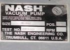 Used Nash Liquid Ring Vacuum Pump, Model CL-2002, Cast Iron. Capacity 1870 cfm at 15