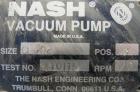 Used- Nash liquid ring vacuum pump, model CL-702.  Approximate capacity 700 cfm, 24