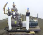 Used Nash Liquid Ring Vacuum Pump, Size SC4/7, Carbon Steel.  Flow rate of 10 gallons per minute 25 to 28