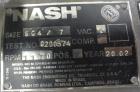 Used Nash Liquid Ring Vacuum Pump, Size SC4/7, Carbon Steel.  Flow rate of 10 gallons per minute 25 to 28
