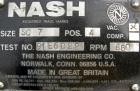 USED: Nash Liquid Ring Vacuum Pump, Model SC7, cast iron construction. Approximate capacity 700 cfm at 880 rpm. Driven by a 75 hp, 3/60/230/460 volt, 1765 rpm motor. 6