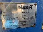 Used Nash Two Stage Liquid Ring Vacuum Pump, Model TC5/5. 316 Stainless Steel Material Construction. Approximately 300 to 450 CFM. Maximum 1450rpm. Driven by a 25hp, 3/60/460 volt, 1175rpm motor. App...