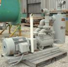 Used Dekker Vacuum Technologies AquaSeal Water-Sealed Liquid Ring Vacuum Pump System, model DVW0553KMN1-01, carbon steel. Single stage liquid ring pump, model DV0550B-KA2, rated 550 cfm at 29’’ Hg at...