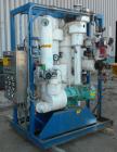 Used Apovac Vacuum System consisting of: (1) Vacuum pump, driven by a 30 hp motor. (1) Industrial Piping heat exchanger, (1) Industrial Piping pressure tank, and a control panel. Mounted on a carbon ...