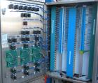 Used Apovac Vacuum System consisting of: (1) Vacuum pump, driven by a 30 hp motor. (1) Industrial Piping heat exchanger, (1) Industrial Piping pressure tank, and a control panel. Mounted on a carbon ...